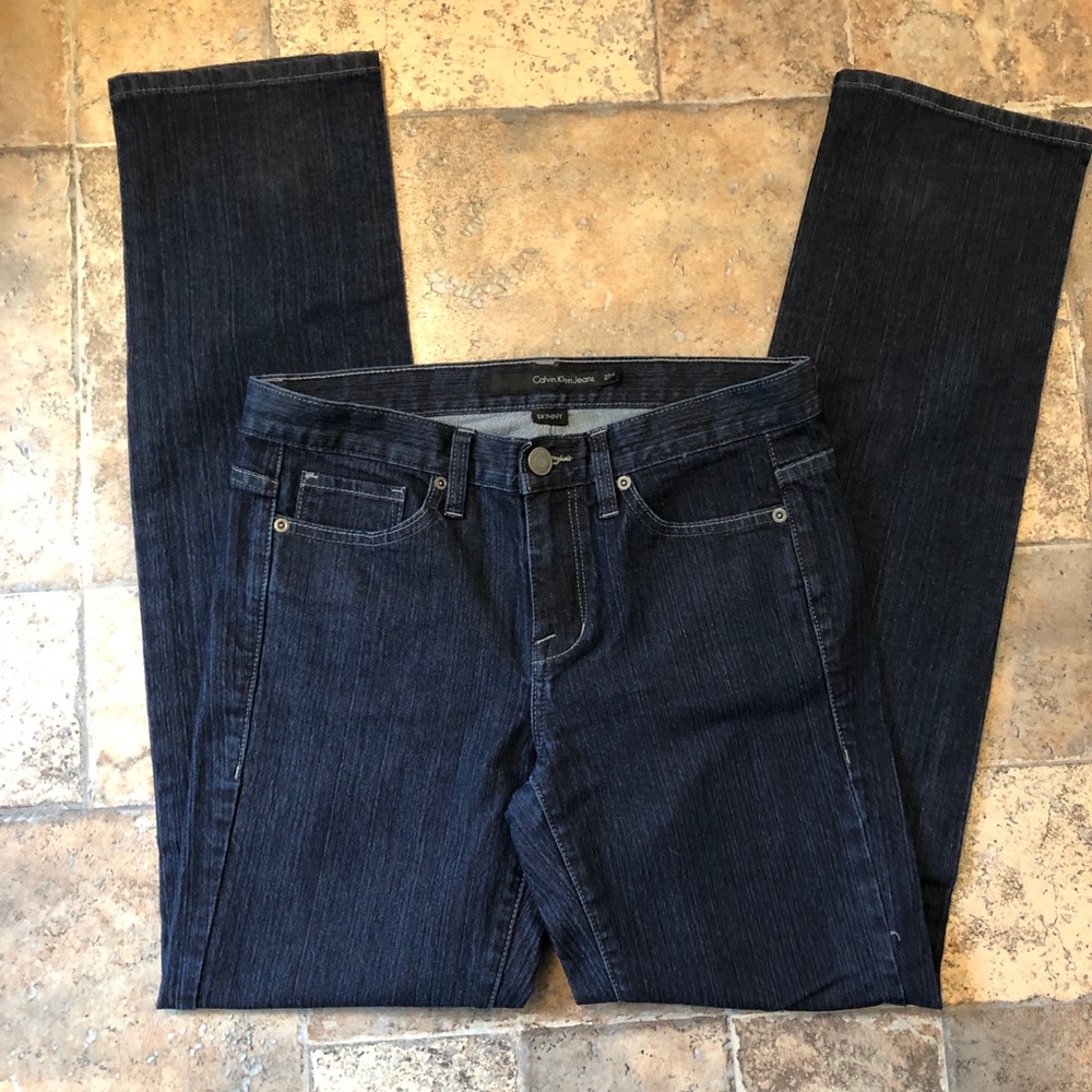 Calvin Klein Women’s Dark Blue Straight-Leg Jeans